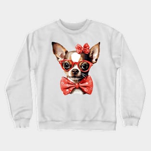 Fancy Chihuahua Dog Crewneck Sweatshirt